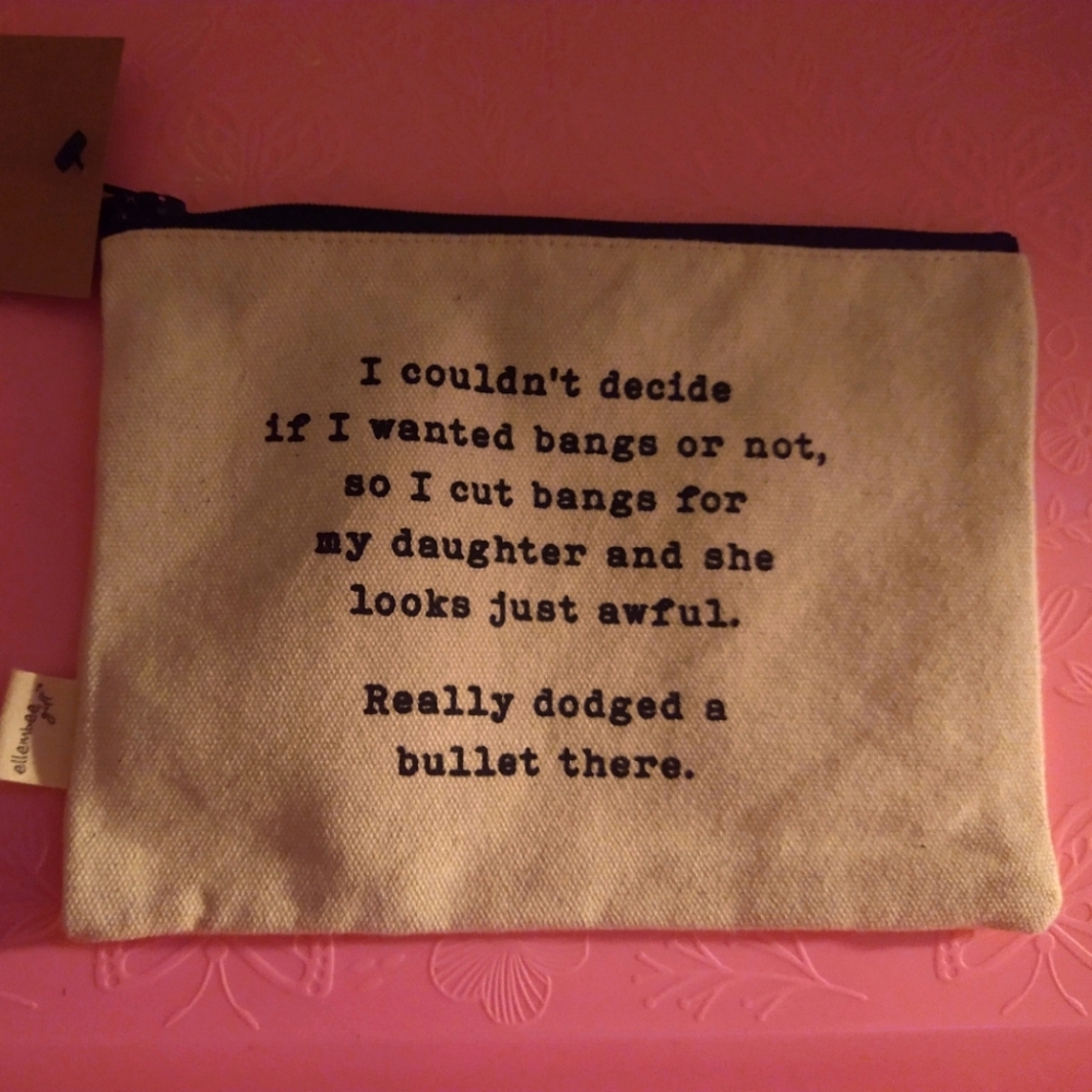 Funny cute makeup bag